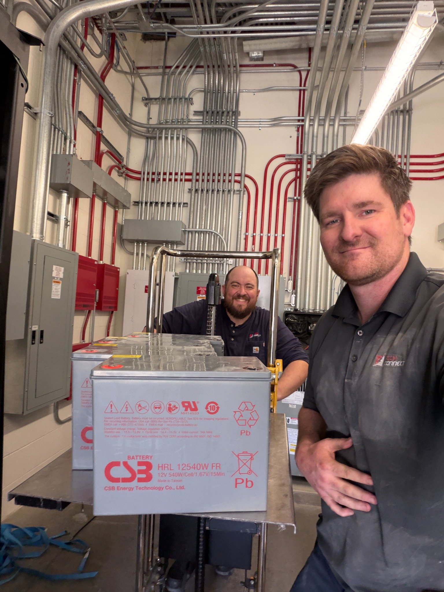 Tech Connect battery replacement team
